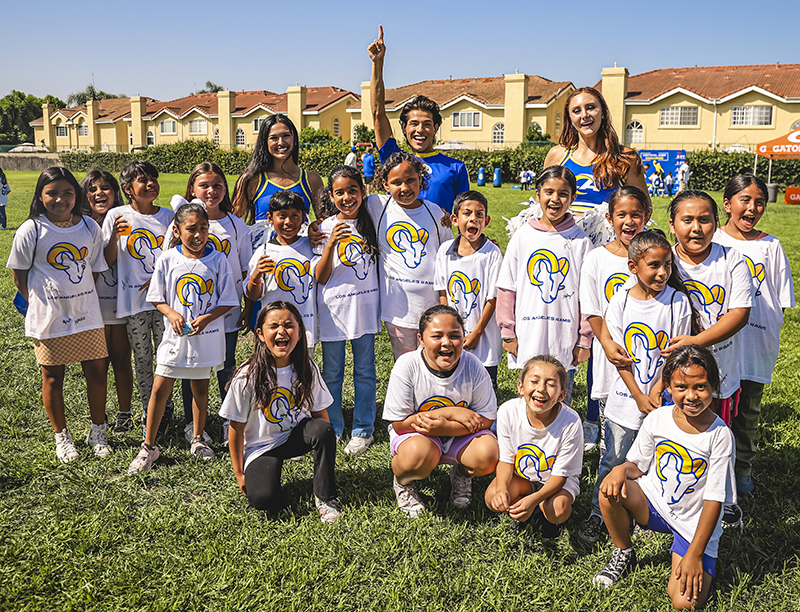 kids at Rams Play 60 in Long Beach