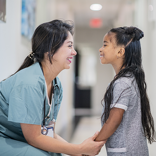 provider and young girl