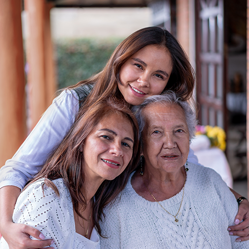 three generations of women